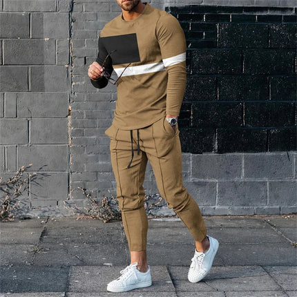 Men's Tracksuit Casual 3D Print 2 Piece Sets Long Sleeve T-Shirt+pants 2pcs Set Fashion Outfits Oversized Sports Unisex Clothing