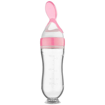 Squeezing Feeding Bottle Silicone Newborn Baby Training Rice Cereal  Food Spoon Supplement Feeder Safe Useful Tableware for Kids