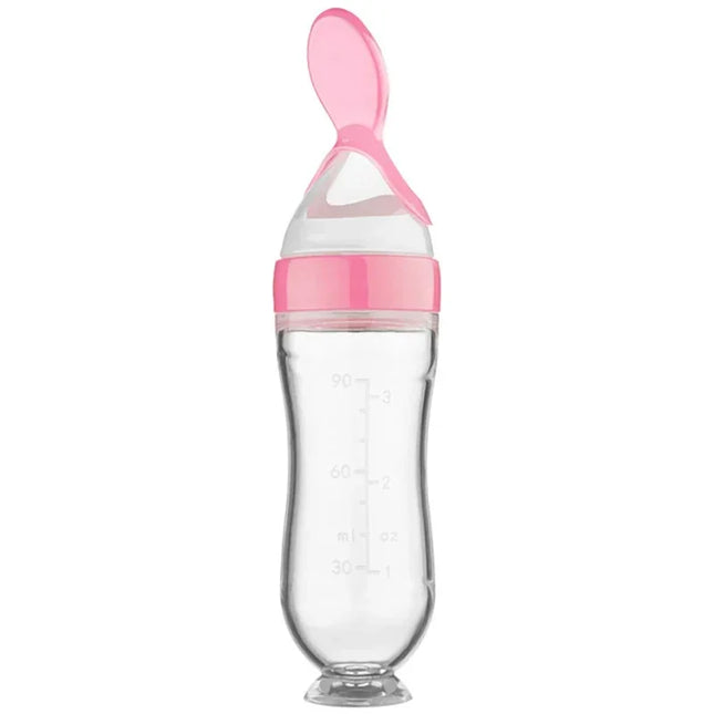 Squeezing Feeding Bottle Silicone Newborn Baby Training Rice Cereal  Food Spoon Supplement Feeder Safe Useful Tableware for Kids