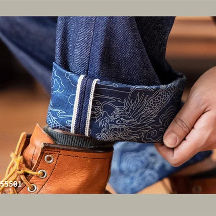 Red Tornado NOIR Year of the Dragon Limited Edition Jeans 14oz Natural Indigo Selvedge Denim Pants