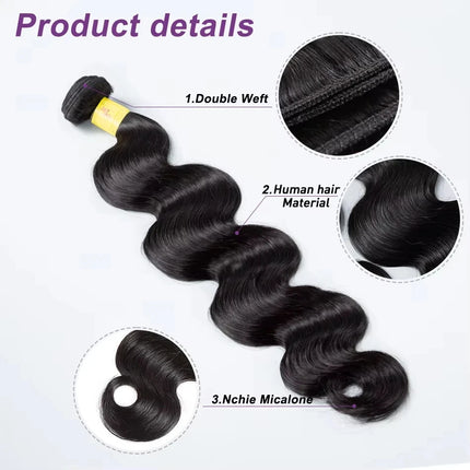 Body Wave 16A Curly 30 40 Inch 100% Human Hair Bundles Brazilian 3 4 Bundles Hair Wig Weave Hair Extensions Virgin Hair Raw Wigs