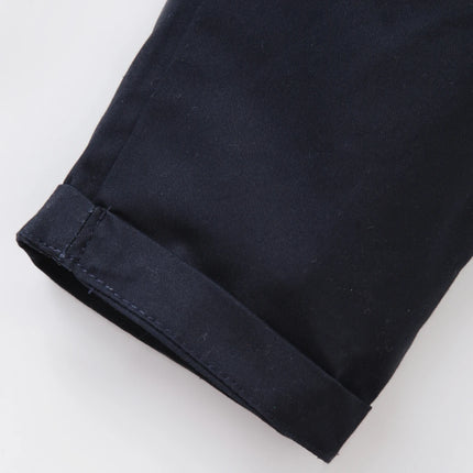 Gentleman Spring Autumn Outfit for Newborn Boy Cotton Baby First Formal Birthday Clothes Solid Pant with Strap Toddler Party Set