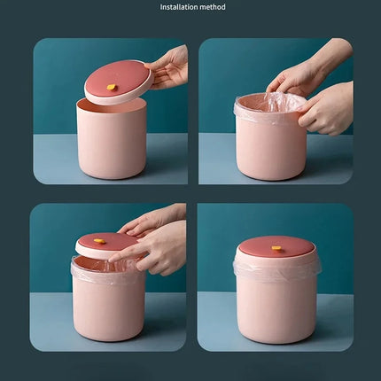 Mini Waste Bin Desktop Office Trash Can Home Garbage Basket Table Plastic Organizer Office Supplies Dustbins Sundries Barrel Box