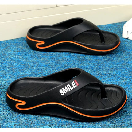 2025 Summer Man Slippers Soft Bottom Slides Non-slip Thick Soled Men's Slippers Flip Flops Indoor Outdoor Beach Sandals