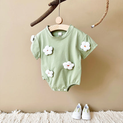 New Baby Boys Clothes Newborn Infant Baby Boy Girl Romper 3D Clouds, Hearts, Flowers Patchwork Jumpsuit Summer Baby Clothes