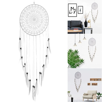 Handmade Dream Catcher – Boho Feather Pendant Wall Decor for Bedroom, Kids’ Room & Car