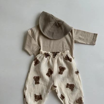 Organic Cotton Baby Pants Newborn Toddlers Autumn Spring Summer Winter Cute Print Soft Muslin Clothes Pants Pantalons Capris