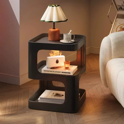 Light Luxury Sofa Table Solid Color Bookshelf Living Room Small Coffee Table Bedroom Simple Bedside Table Creative Computer Desk