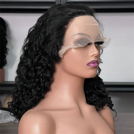 100% Malaysia Hair Kinky Curly Wigs 250 Density Ombre Double Drawn Hair Glueless Wigs 100% Human Hair 13x4 HD Lace Frontal Wigs