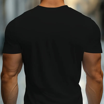 Men's Summer 100 Cotton Fashionable Casual Loose Large Cross and Jesus Letter Printed Sports Round Neck Short Sleeve T-shirt Top