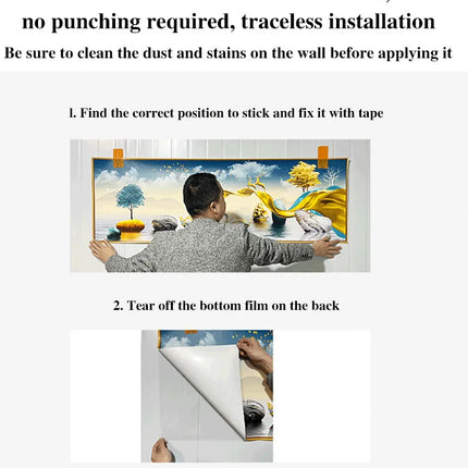 Light and shadow porch decorative wall painting Modern Painting Living Room Home Decoration 50*105cm decoration wall paste