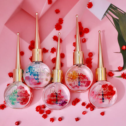 IDOL COLOR Nail & Cuticle Oil, Softens Cuticles, Fixes Dryness & Roughness,  Nail Care Essentials | Elegant Packaging