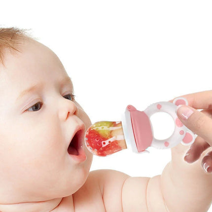 Baby Food Feeding Spoon Juice Extractor Pacifier cup Molars Baby feeding bottle Silicone Gum Fruit Vegetable Bite Eat Auxiliary