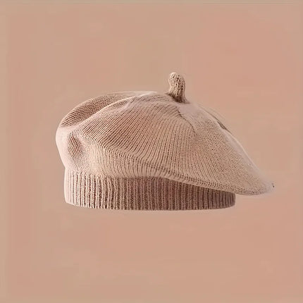 Fashion Baby Knitted Beret Hat Solid Color Children's Warm Hats Autumn Winter Painter Cap For Girls Kids Bonnet Accessories