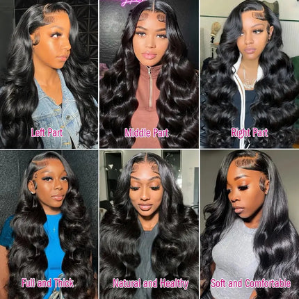 13x4 13x6 Lace Front Wigs Human Hair 180 Density Body Wave Pre Plucked Natural Color Wig Human Hair Lace Front Wigs for Women