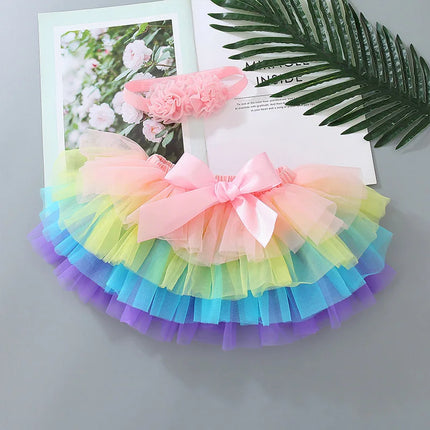 Baby Girls Newborn Tutu Skirt Outfit for Kids 2pcs Short Skirts+Headband Set Costume Toddler Girl Clothes Child Birthday Tutus