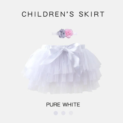 Baby Girls Newborn Tutu Skirt Outfit for Kids 2pcs Short Skirts+Headband Set Costume Toddler Girl Clothes Child Birthday Tutus