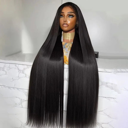 38 42 48 Inch 13x6 HD Transparent Bone Straight Lace Front Wigs 300 Density Straight Lace Front Wigs Brazilian Human Hair Wigs