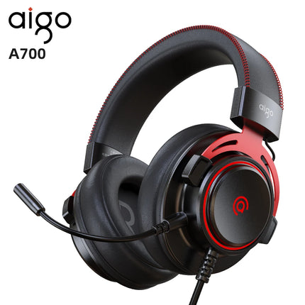 Aigo A700 Gaming Wired Headphone W/ HD Mic Scalable Virtual 7.1 Channel Sound Recognition 50mm Dynamic Headset for Esports FPS
