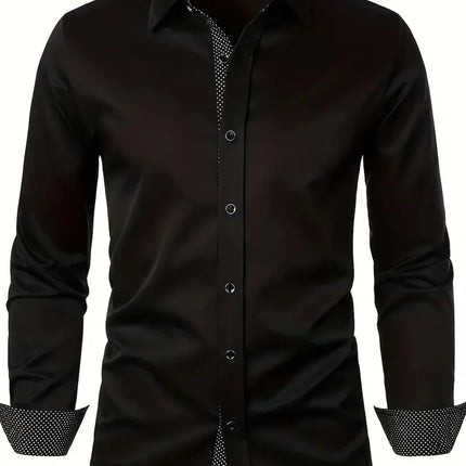 Men's Long Sleeve Button Formal Shirt 3D Printed Deep Gothic Style Summer Street Clothing Flap-Collar Shirt