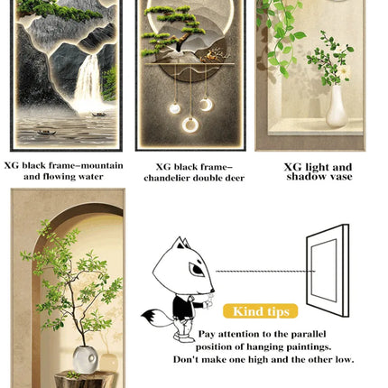 Light and shadow porch decorative wall painting Modern Painting Living Room Home Decoration 50*105cm decoration wall paste