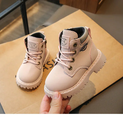 Children Ankle Boots 2025 Autumn Fashion Toddler Pu Leather Kids Short Boots Comfortable  Non Slip Outdoor Boys Girls Boots