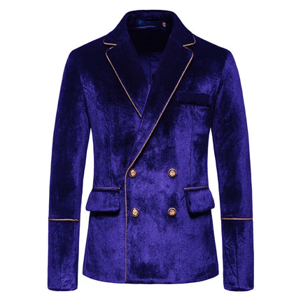 2023 new men's high-end velvet suits fashion casual dress jacket party costumes men's sets