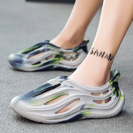 Summer Men Slippers Camouflage Design Sandals Outdoor Clogs Trend Casual Sandals Quick Dry Beach Slippers Comfortable Home Shoes