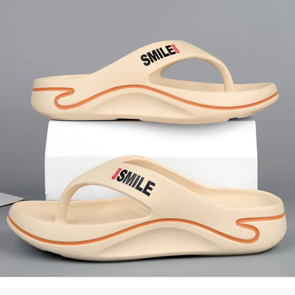 2025 Summer Man Slippers Soft Bottom Slides Non-slip Thick Soled Men's Slippers Flip Flops Indoor Outdoor Beach Sandals