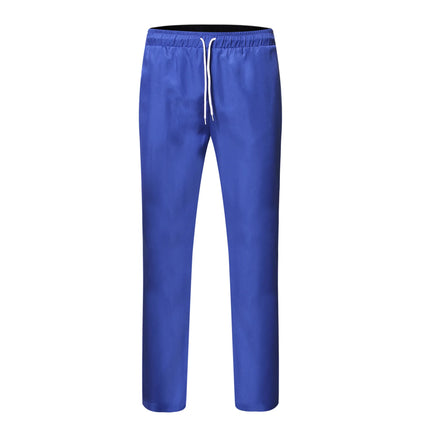 African Men's Shirt Pants Set Metallic Print Tops Long Sleeves Clothing V Neck Matching Traditional Suit With Trouser For Men