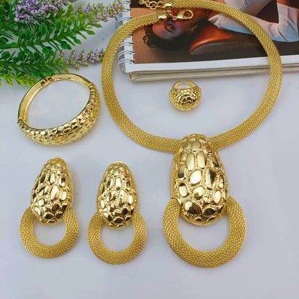 EMMA Jewellery Luxury Necklace Jewelry Sets For Women Dubai Gold Color African Arabic Wedding Bridal Collection Sets