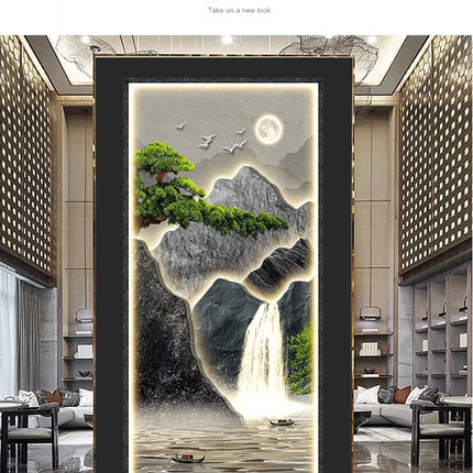 Light and shadow porch decorative wall painting Modern Painting Living Room Home Decoration 50*105cm decoration wall paste