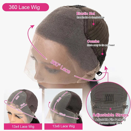 13x6 Water Wave Hd Lace Front Wig Pre Cut Lace PrePlucked 7x5 13x4 Wear Go Glueless Curly Human Hair Wigs For Women 200 Density