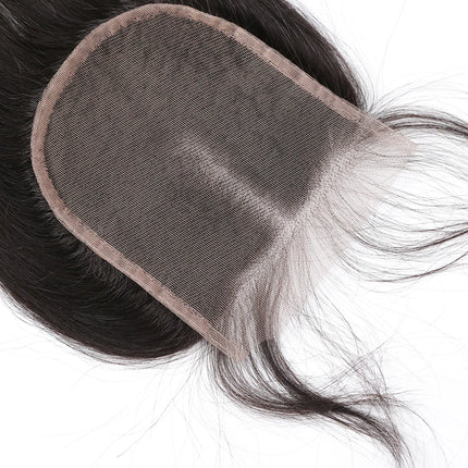 Bone Straight Human Hair Bundles with 13x4 Lace Frontal Tissage Straight Brazilian Weave Bundles With Closure 4x4 with Bundles