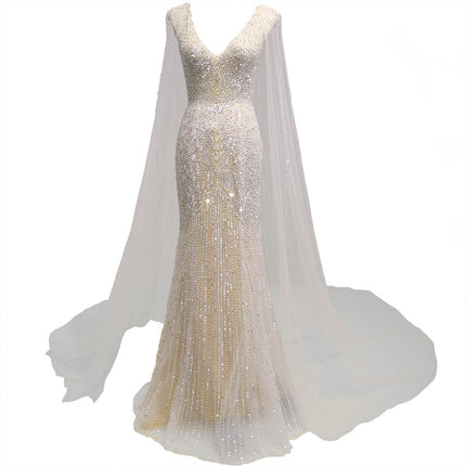 Women's Fashionable Personalized Shawl Evening Dress