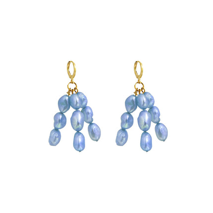 Blue freshwater pearl earrings | by Ifemi Jewels-0