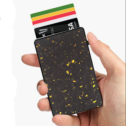 TOYFID Men’s Forged Carbon Fiber Wallet – Slim RFID Wallet with AirTag Holder & Expansion Board