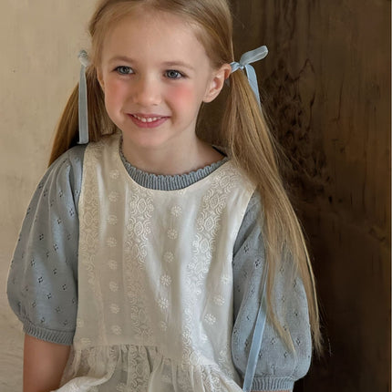 Embroidered Cotton Girls’ One-Piece Dress