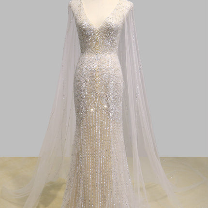 Women's Fashionable Personalized Shawl Evening Dress