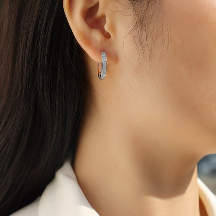 Firefly Light - Moissanite S925 Sterling Silver Earrings With Platinum-plated Stud Earrings, Fashionable, Trendy And Affordable Diamond Jewelry