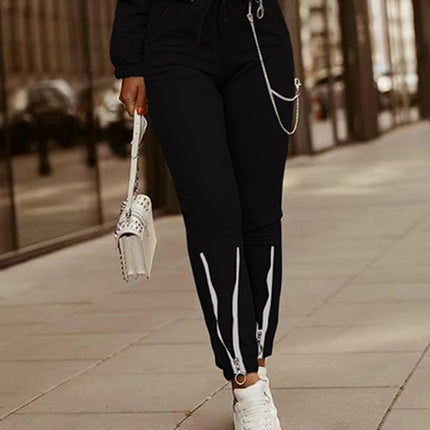 Lunara Utility Set – Cropped Zip Top & Drawstring Pocket Pants in Sculpted Streetwear Silhouette