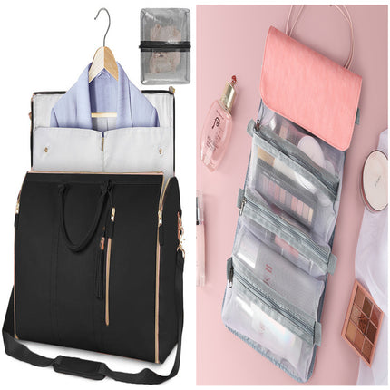 Convertible Travel Duffle & Suit Tote Waterproof Cowhide Utility  Curated by LUNVERO