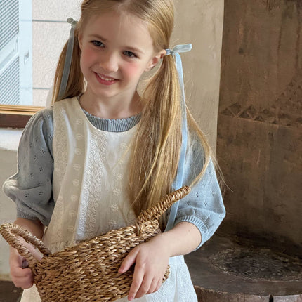 Embroidered Cotton Girls’ One-Piece Dress