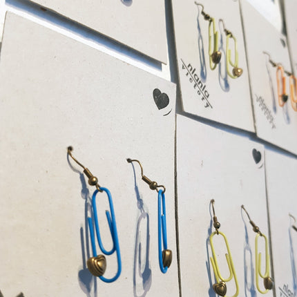 Black Personalised Paperclip Earrings | by lovedbynlanla-2