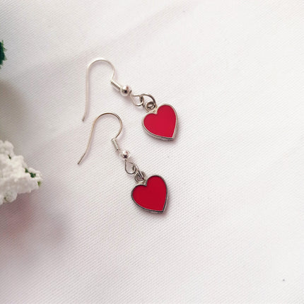 Classic Red Hearts Earrings, Playing Cards inspired Queen of Hearts | by lovedbynlanla-1